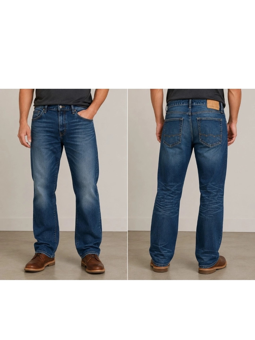 American Eagle Outfitters Men's Relaxed Blue Denim Jeans. 34x30